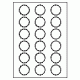 571 - Label Size 42mm x 42mm - 18 labels per sheet